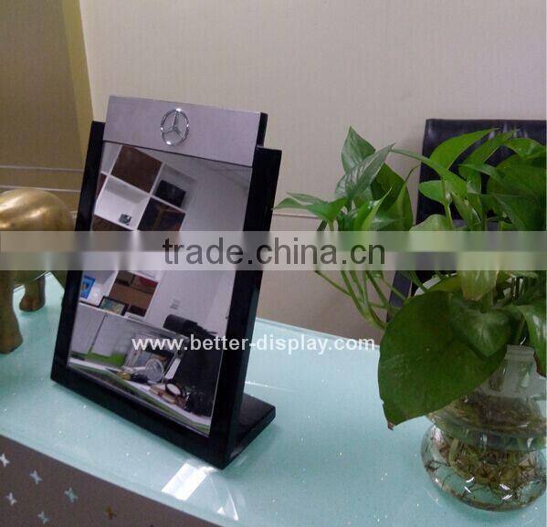 custom acrylic Benz plastic hand carved mirror frames for Benz