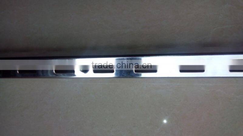 Chrome metal slot wall upright column