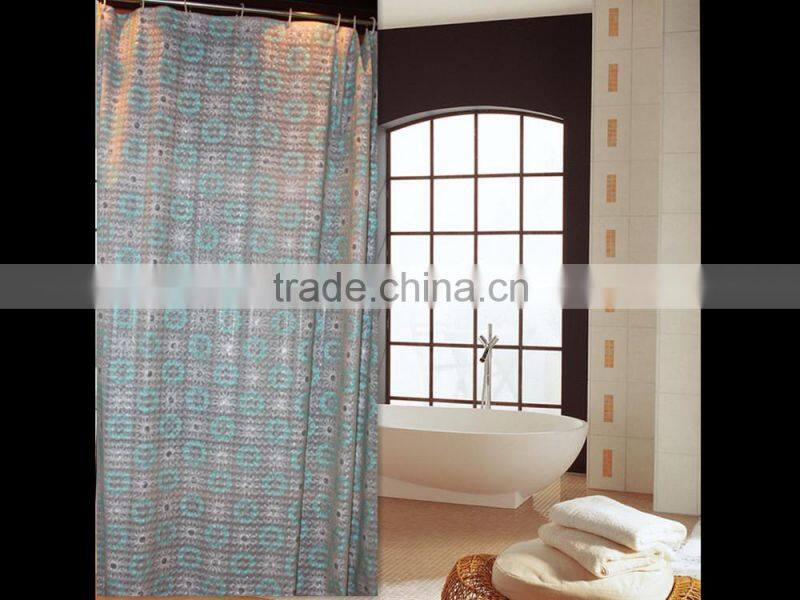 European clear transparent PRINTED PEVA shower curtains