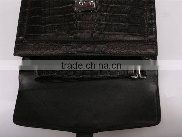 Luxury Leather Office Bags for Men Genuine Crocodile Skin Bag Stylish Clutch Bags Men Handmade