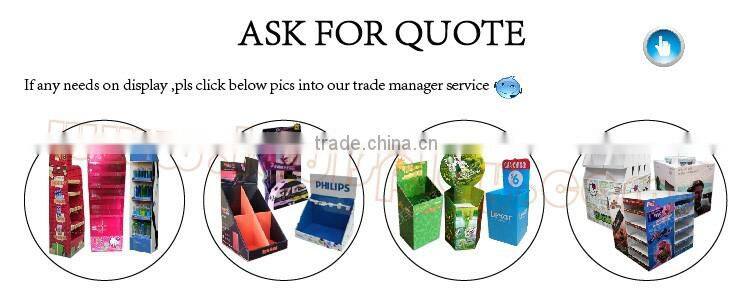 High Quality Supermarket Hook Cardboard Display,Hook Cardboard Display For Sport Products,Socks Display Stand With Hooks