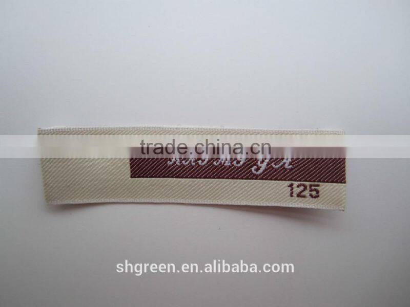 promotional loop fold woven label for staff coat