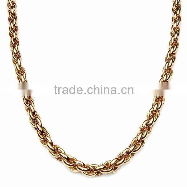 Stainless Steel Factory Twisted Chain Necklace Multilayer 18k Gold Bracelet Men Jewelry Sets