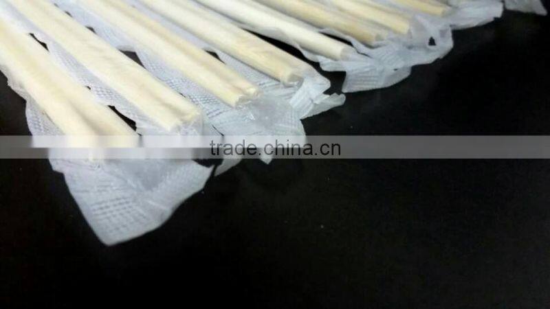 Bamboo chopstick with plastic wrapper in bulk
