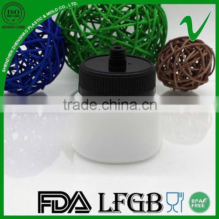 recycled black cap 7oz plastic HDPE bottle for water wide mouth