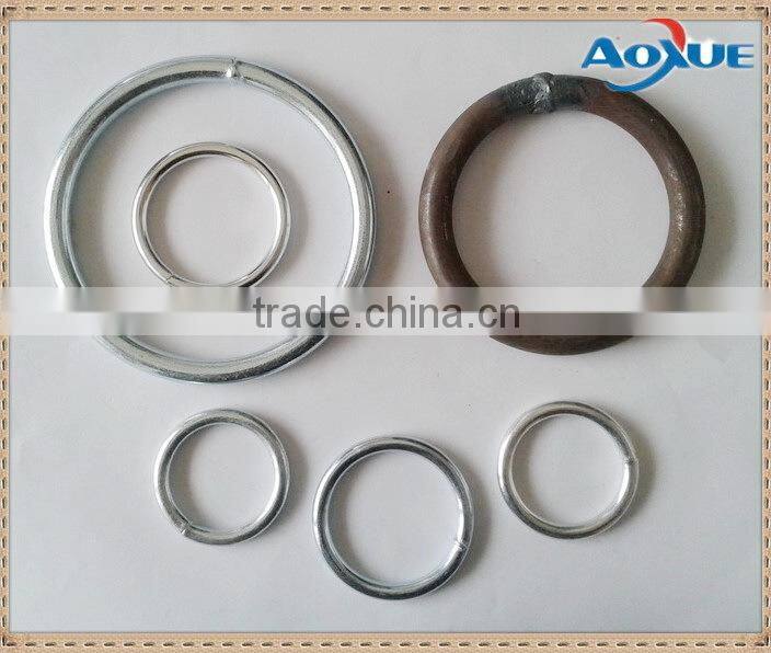 Metal connecting ring hardware, welded d ring and o ring