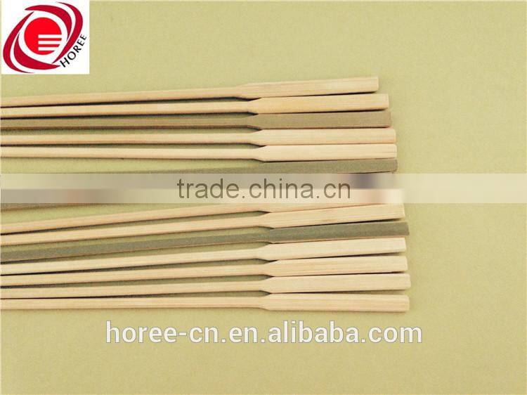 Chinese high quality bamboo paddle skewer with green husk