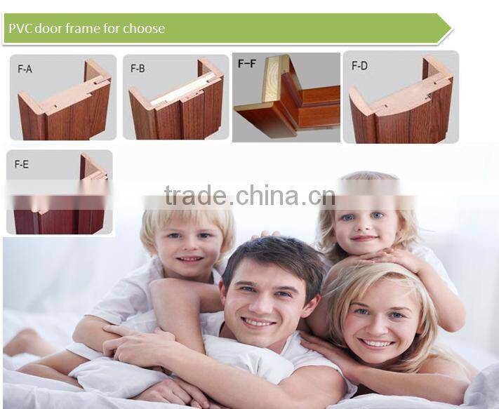 Elegant white PVC materials interior flush doors