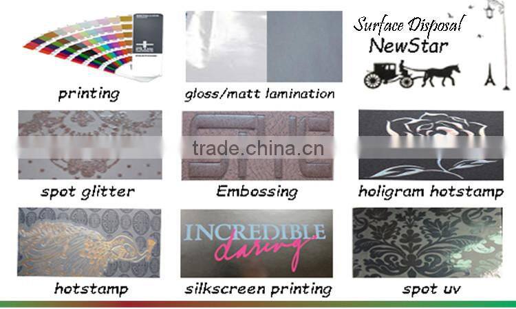 high quality branded paper withe pacakging bag custom