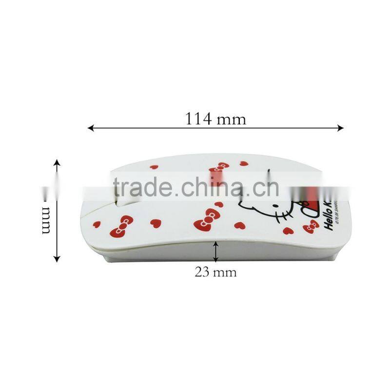 Wireless Mouse Ultra Thin Hello Kitty Computer 2.4GHz 1200DPI Optical Gaming Mouse
