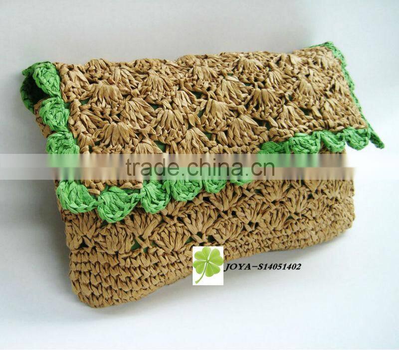 Natural seagrass summer straw handbag Beach straw bag