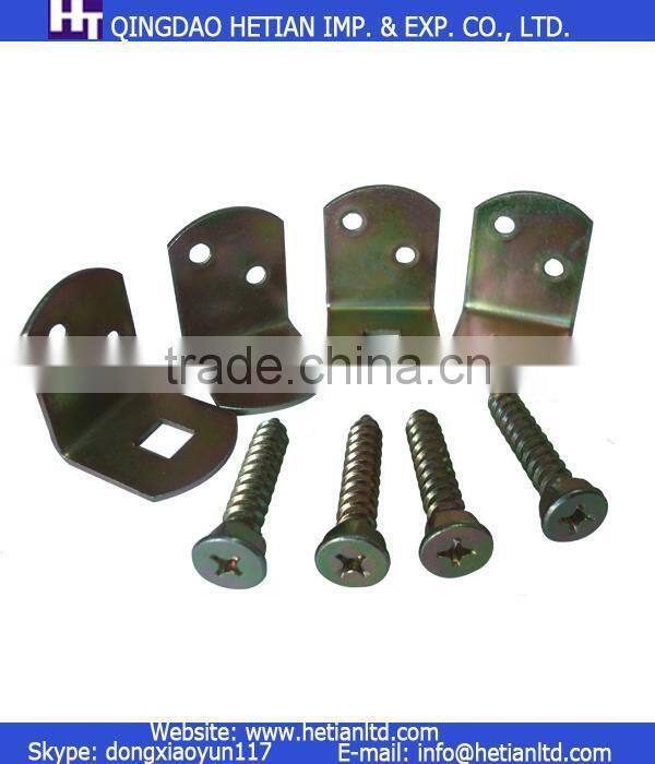 Electric Galvainzed Yellow Zinc. L Bracket With Screw