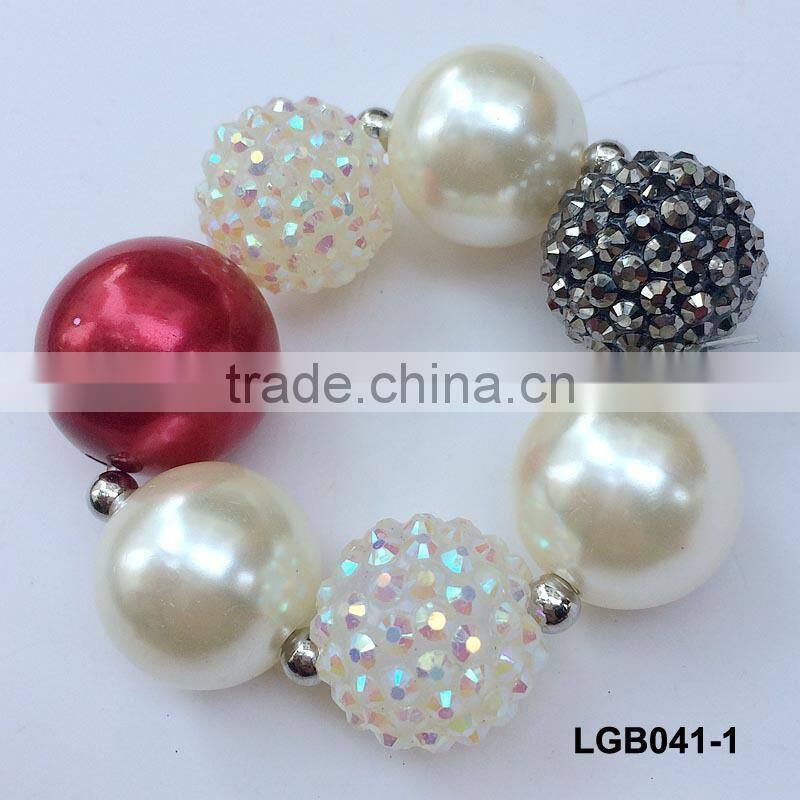 wholesale birthday chunky bead bracelet for little girl