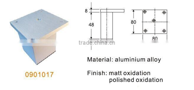 high quality aluminum alloy cabinet leg for furniture