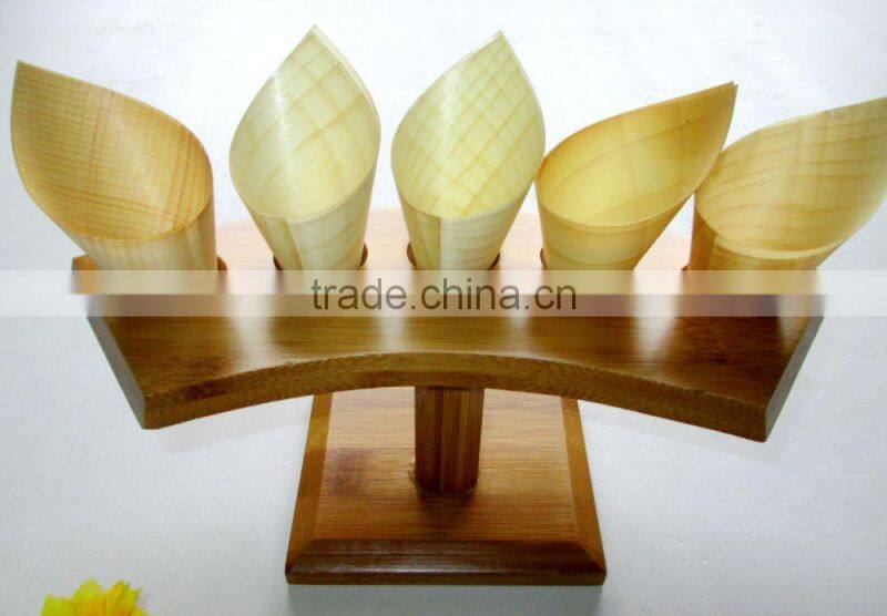 Bamboo sushi cone shelf