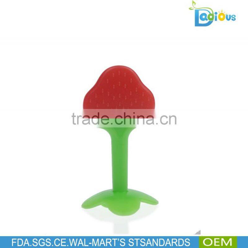 2016 Christmas Gift Funny Silicone Teethers Baby Teether Toys Chewy Baby Teether