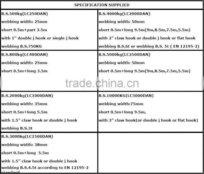 CE GS Elastic Tie Down belt ratchet tie down metal ratchet strap cheap ratchet straps