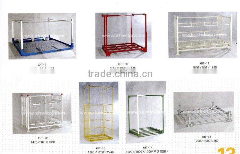 Foldable stackable storage rack