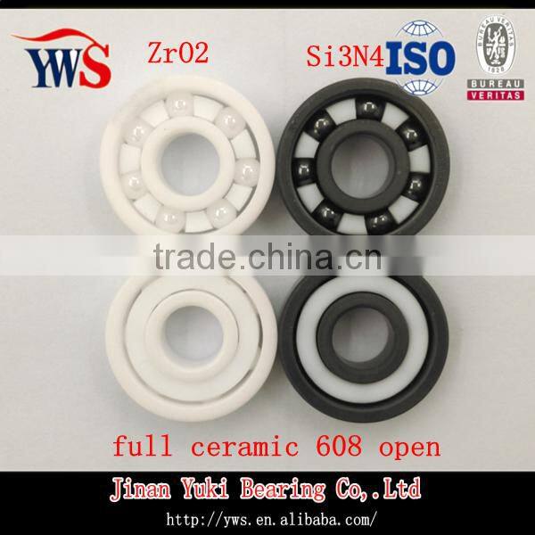ceramic ball bearing 608 Si3N4 ZrO2 full ceramic ball bearing 608 open