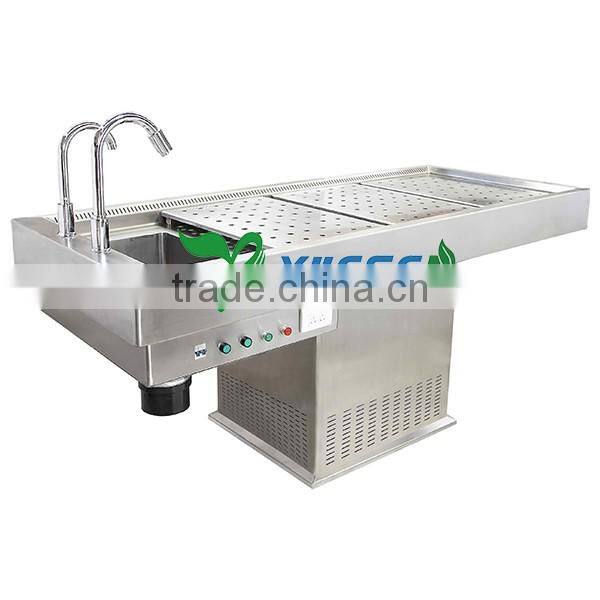 Stainless steel autopsy table mortuary equipment