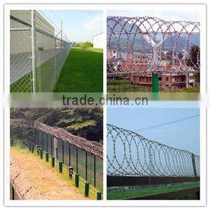 BTO-22 galvanized razor barbed wire fence
