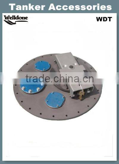 20" Fuel Tanker Aluminum Manhole Cover / Aluminium Fuel Tank Top Loading Tanker Manhole Cover