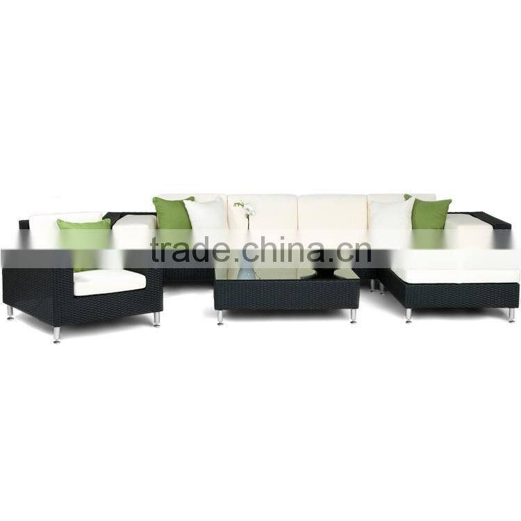 Luxury 2016 latest design rattan furniture living room sofa set