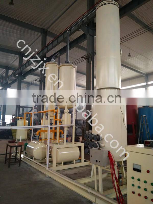 waste tire recycling to diesel continuous plastic to oil machine waste oil to diesel distillation plant