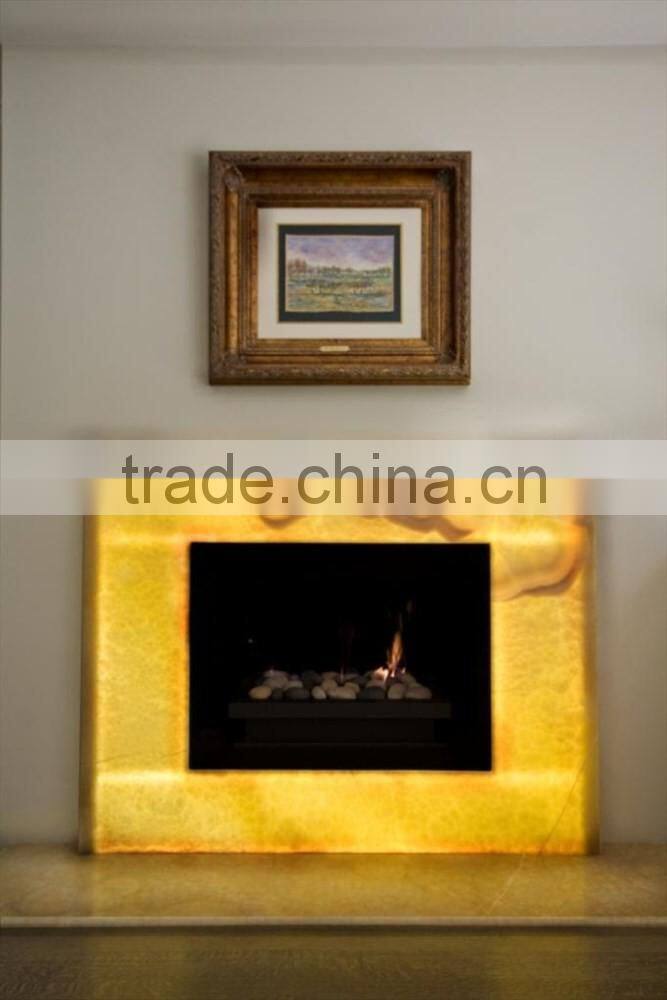 Interior decoration BACKLIT ONYX FIREPLACES
