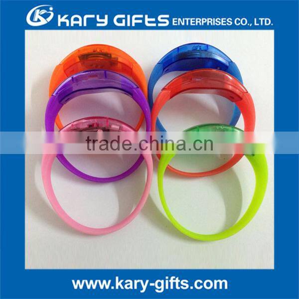 Wholesale LED Flashing Bracelet Via Remote Controled LED Bracelet