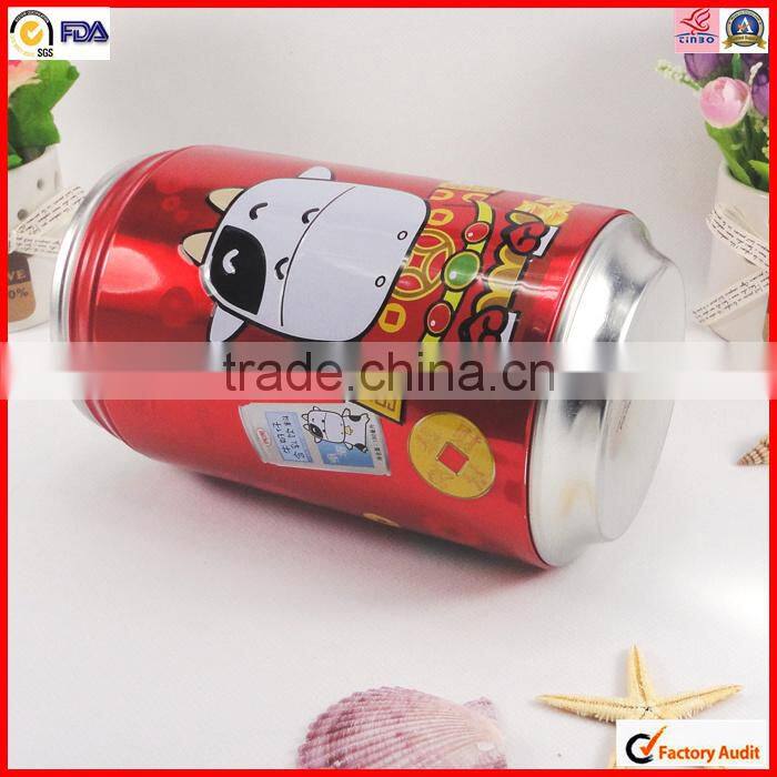 kids cartoon print metal coin tin box