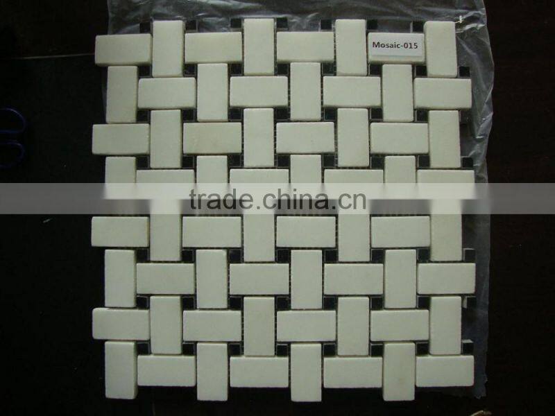 Cheap white marble mosaic 24*24 tile for sale