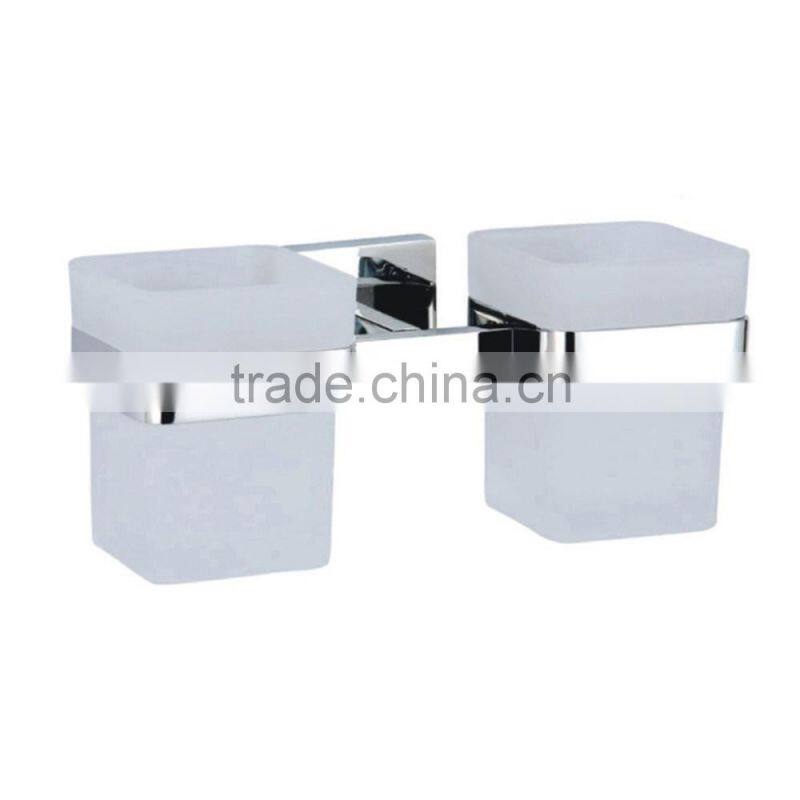 Wholesale Wall Mounted Stainless Steel Bathroom Double Cup Holder BSCI