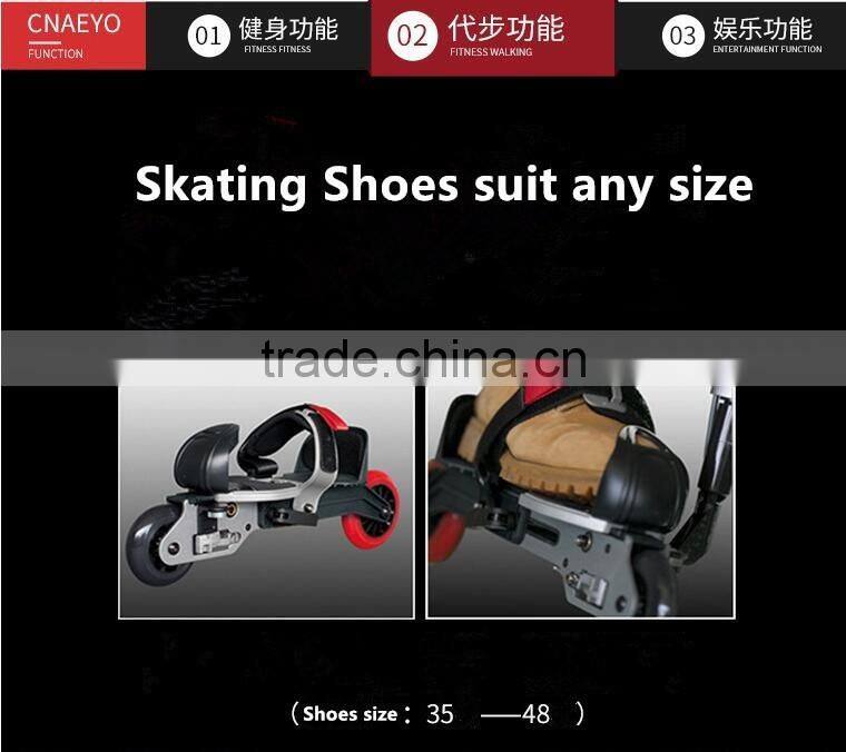 Newest Model Four wheel Roller Skating Shoes bike Folding Four wheel Skating Bike with Roller Skating Shoes For Adult