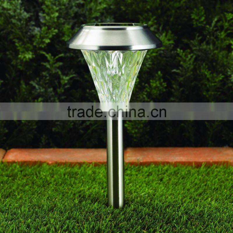 6PK Stainless Steel Solar Pathway Light LED Outdoor Landscape Lawn Lamp