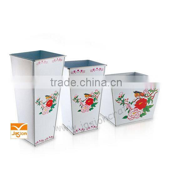 Galvanized steel flower bucket