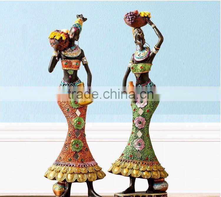 Carving Africa Style Resin Statue Home Decor