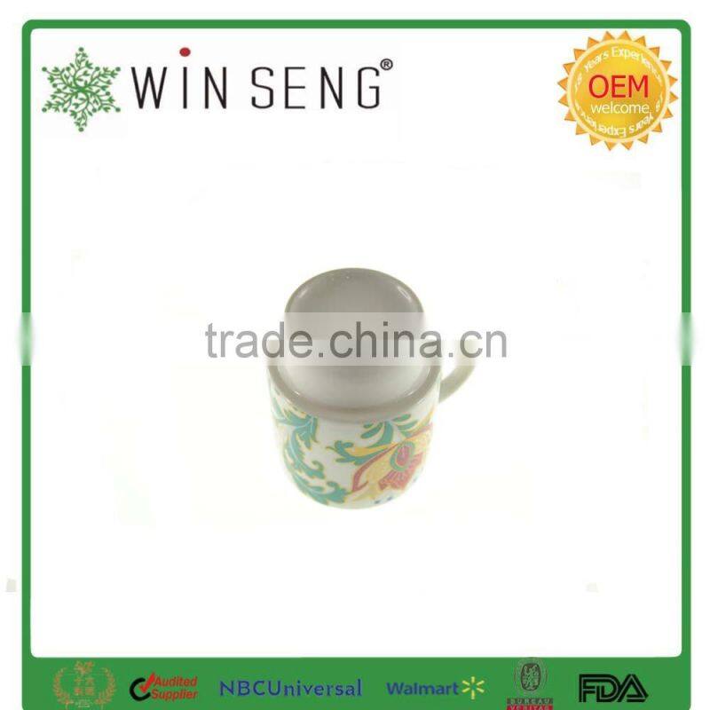 Colorful dinnerware ceramic coffee mug with ring