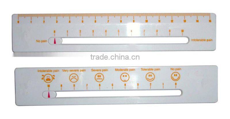 Pain scale ruler, medicial ruler, goniometer