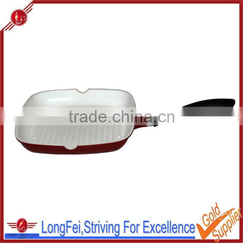 New Design White Ceramic Coating Nostick Korean Microwave Grill Pan