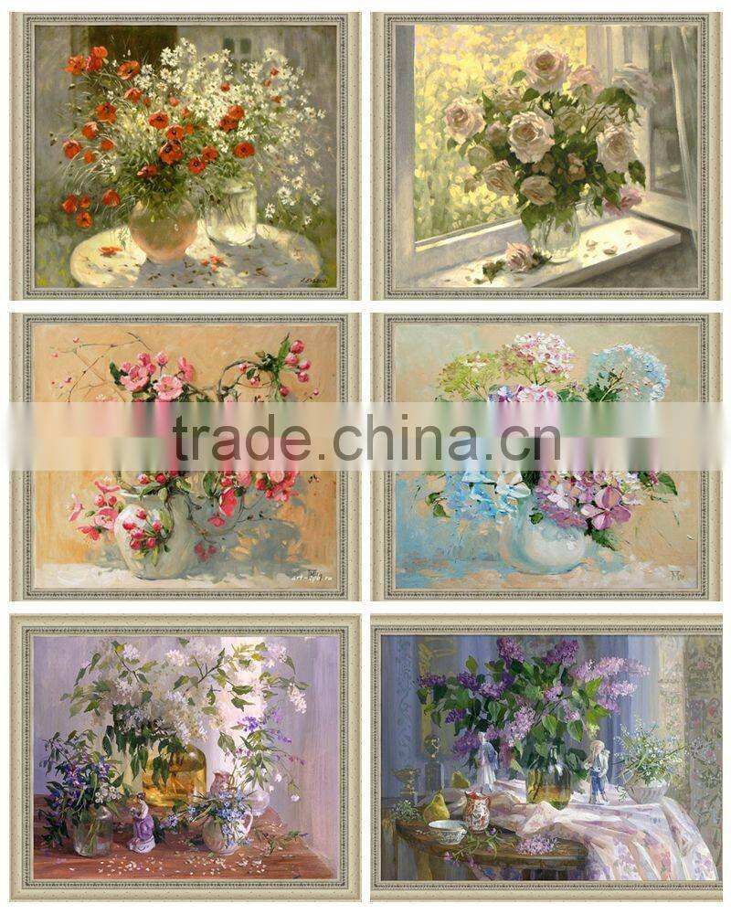 Wholesale New Designs Flowers Of Glass Painting