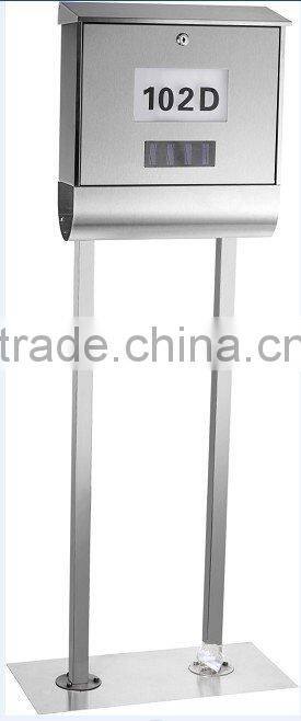 waterproof lighted mailbox steel