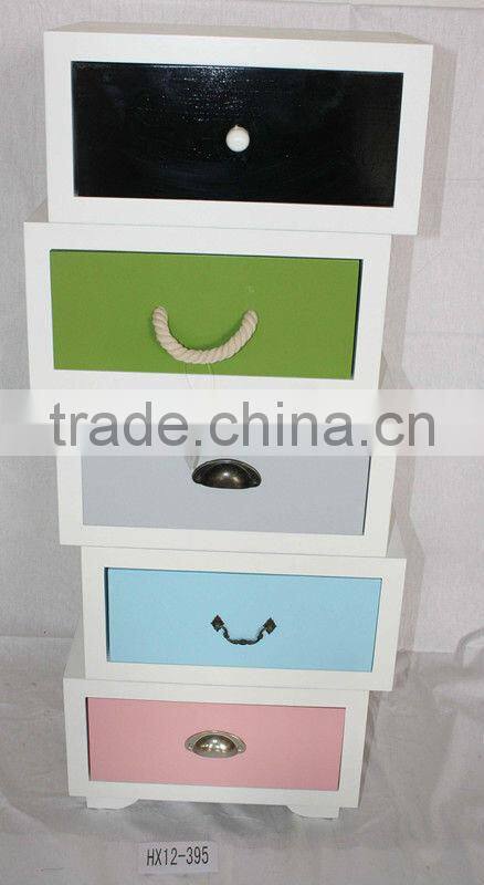 Bedroom colorful partition chest of drawers