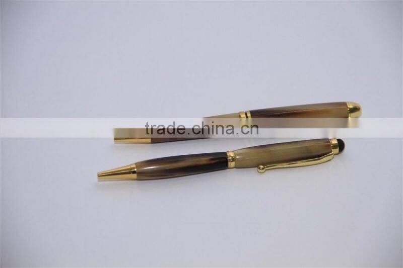 Ballpoint pen buffalo horn and brass