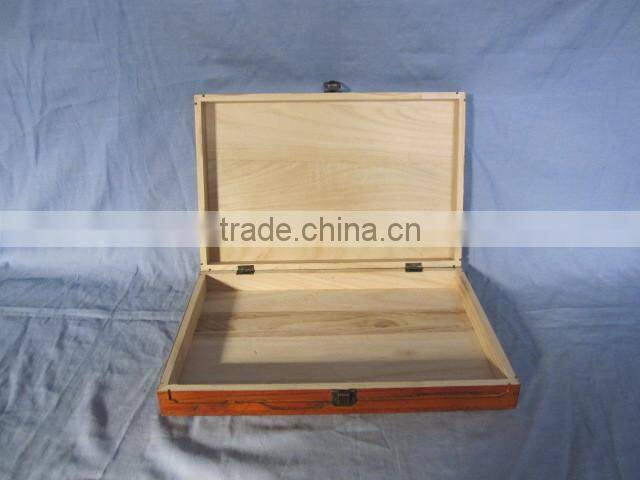 wooden box with antique latch