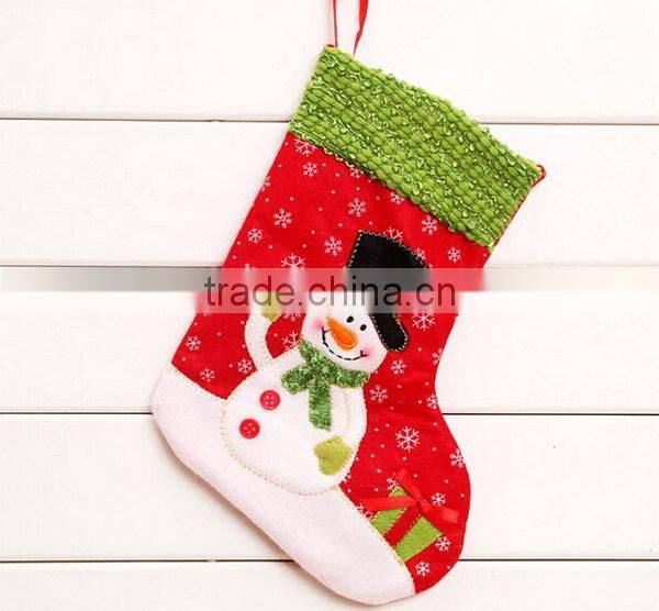 Hot best selling new products alibaba china fabric bulk handmade diy custom felt green red wholesale large christmas stockings