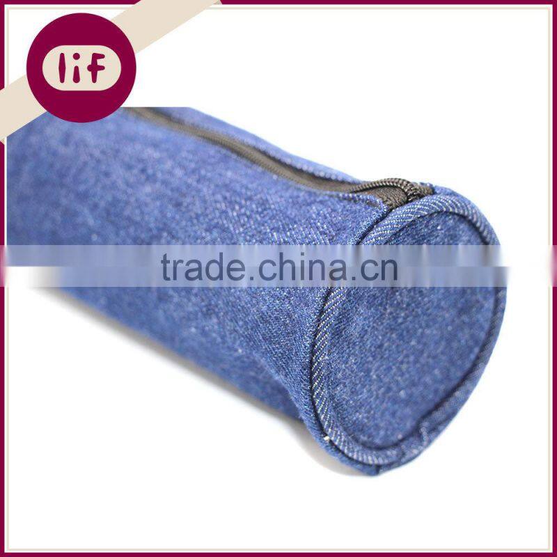 Fancy Round Profile Jean Pencil bag, Jean Zipper Pencil Bag, JeansPencil Bag
