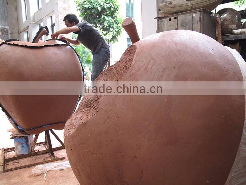 grande sculpture polished apple stainless steel outdoor sculpture for garden