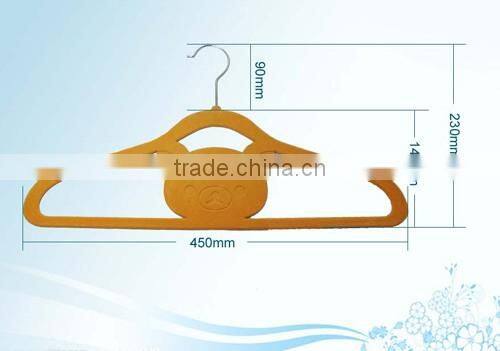 classical velvet flocked hangers with logo