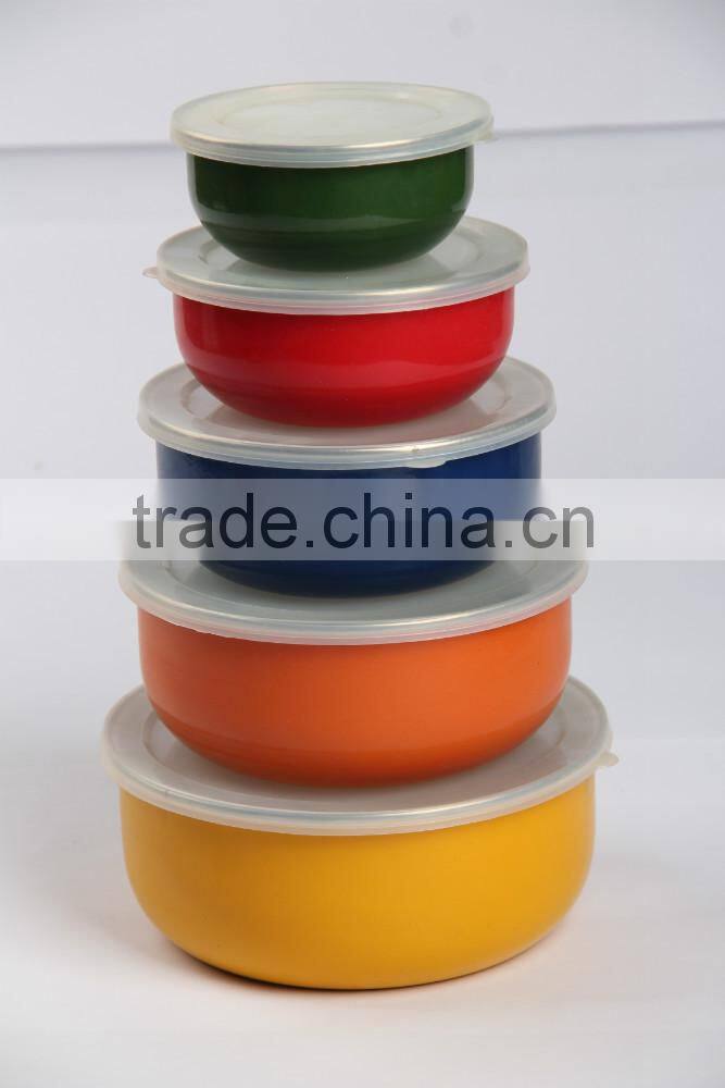 enamel storage bowl food container